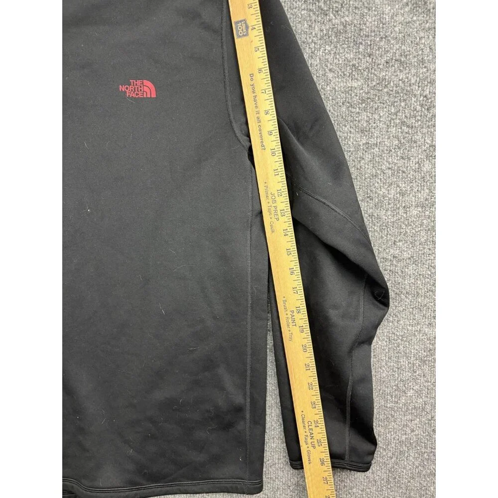 The North Face Sweatshirt‎ Mens XL Black 1/4 Zip Fleece Pullover Thermal Logo